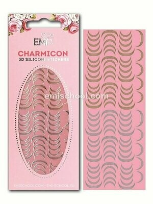 Charmicon 3D Silicone Stickers Lunula #11 Gold/Silver