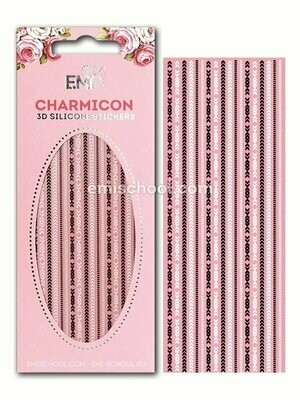 Charmicon 3D Silicone Stickers Chain #5 Black/White