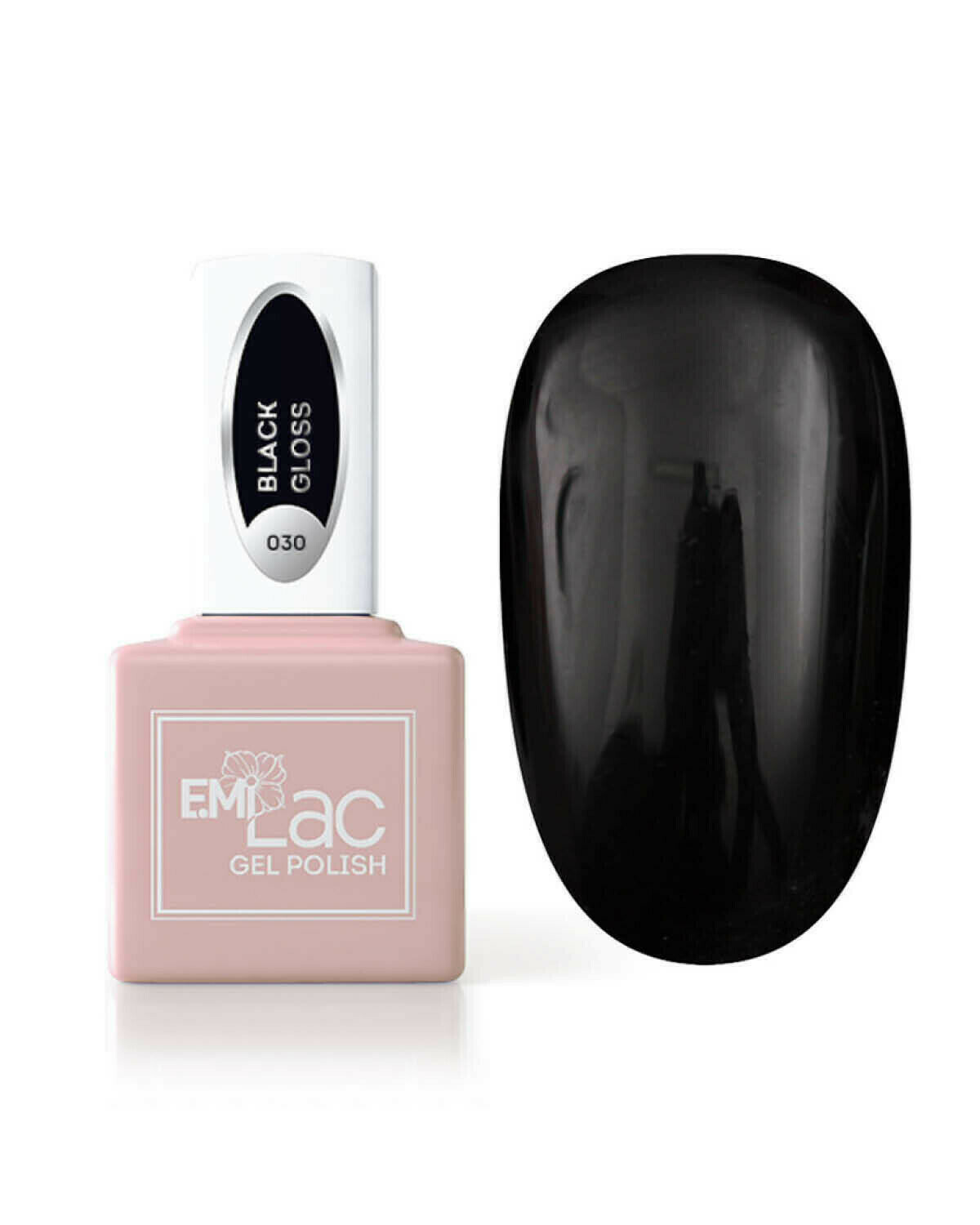 E.MiLac Black Gloss #030, 9/15 ml.