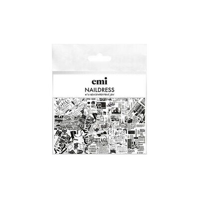 Naildress Slider Design Nr. 74 Newspaper print _bw