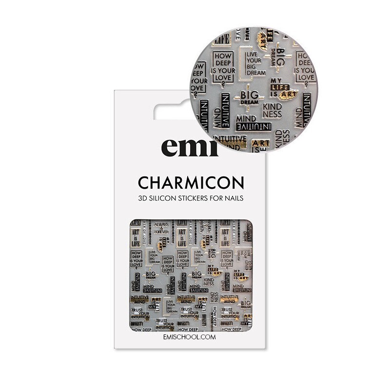 Charmicon 3D Silicone Stickers 195 Art is Life