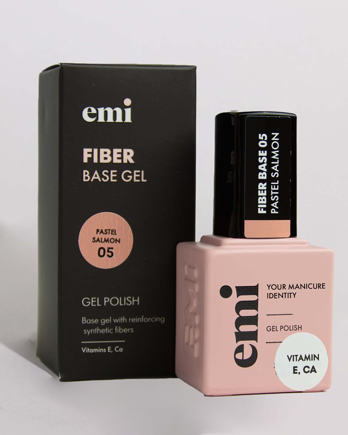 E.MiLac Fiber Basel Gel Pastel Salmon #5, 15 ml.