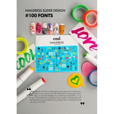 Naildress Slider Design #100 Fonts