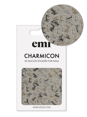 Charmicon Silicone Stickers #228 Italics