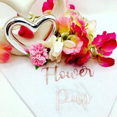 Flower Pup Wedding Bandana