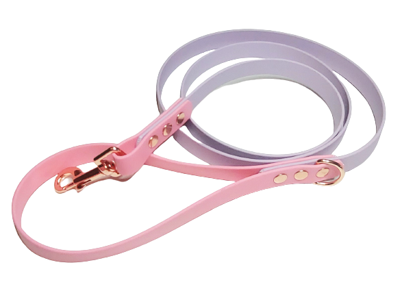 Lavender and Pink Biothane 4ft Lead