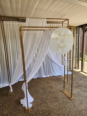Rectangular Double Hoop Backdrop - Floral Colours Available