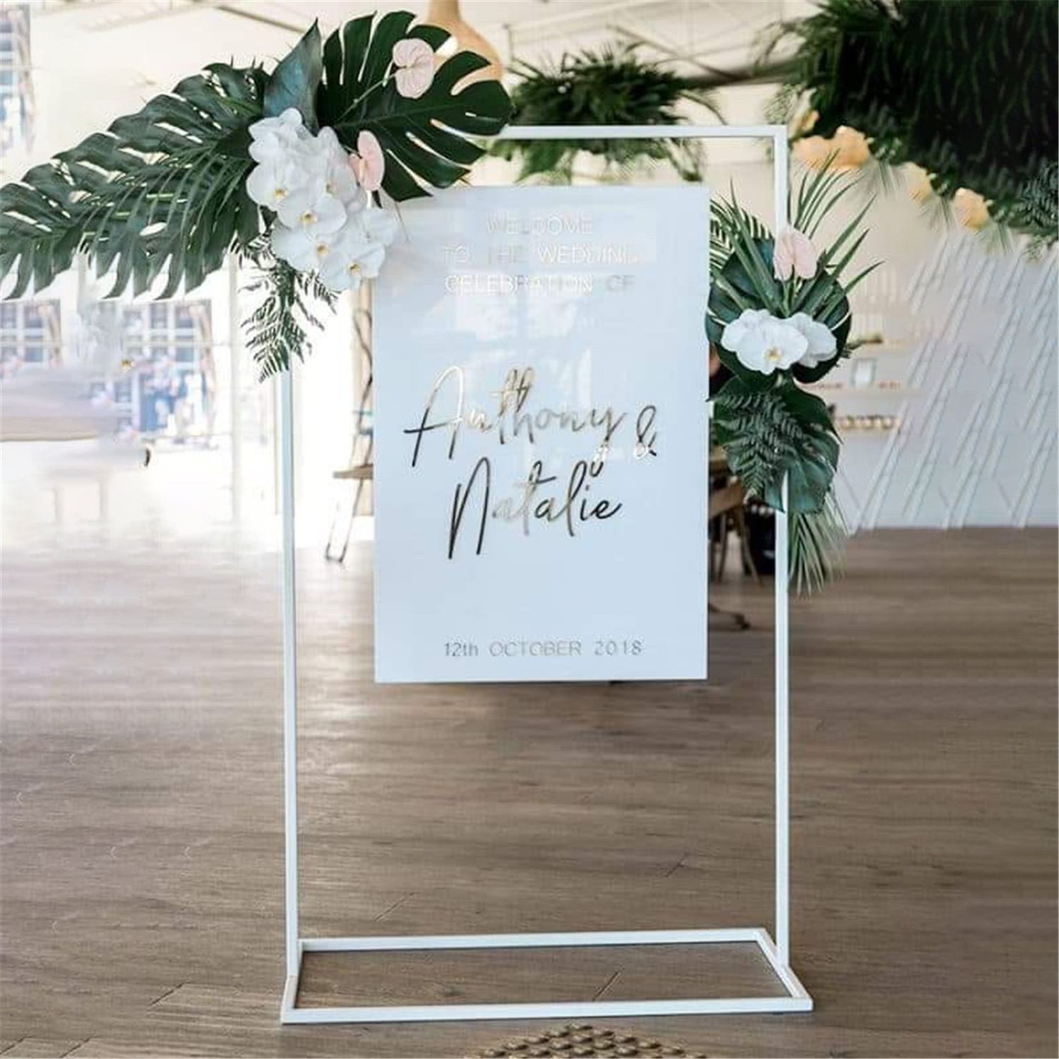Name Signs - White Acrylic Hanging Board