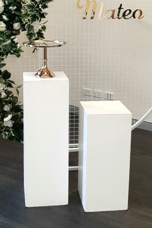 Square Plinths - White