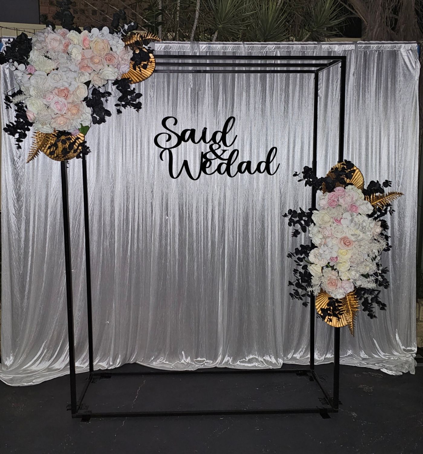 Rectangular Hoop 3D Backdrop - Floral Design