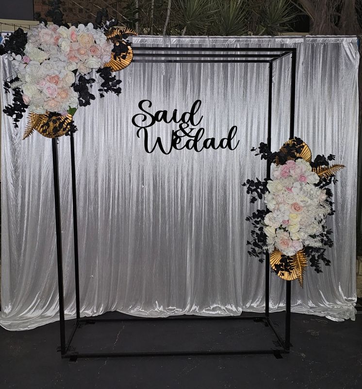 Rectangular Hoop 3D Backdrop - Floral Design