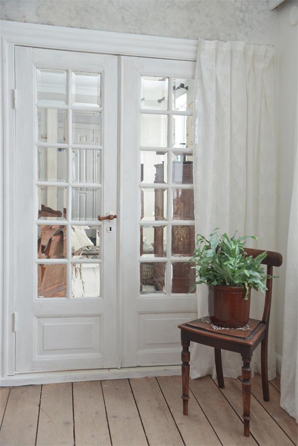 Long Cotton Lace Curtain White