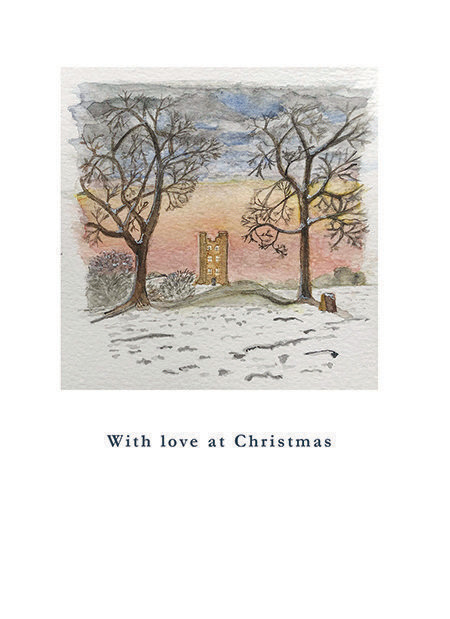 Greeting Card Christmas Broadway Tower