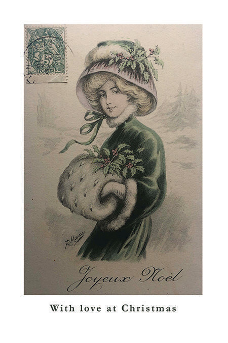 Greeting Card Christmas Lady 2