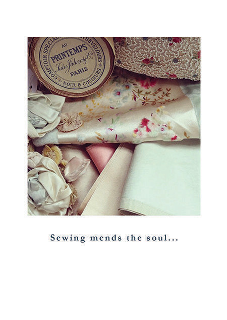 Greeting Card F Sewing Mends The Soul