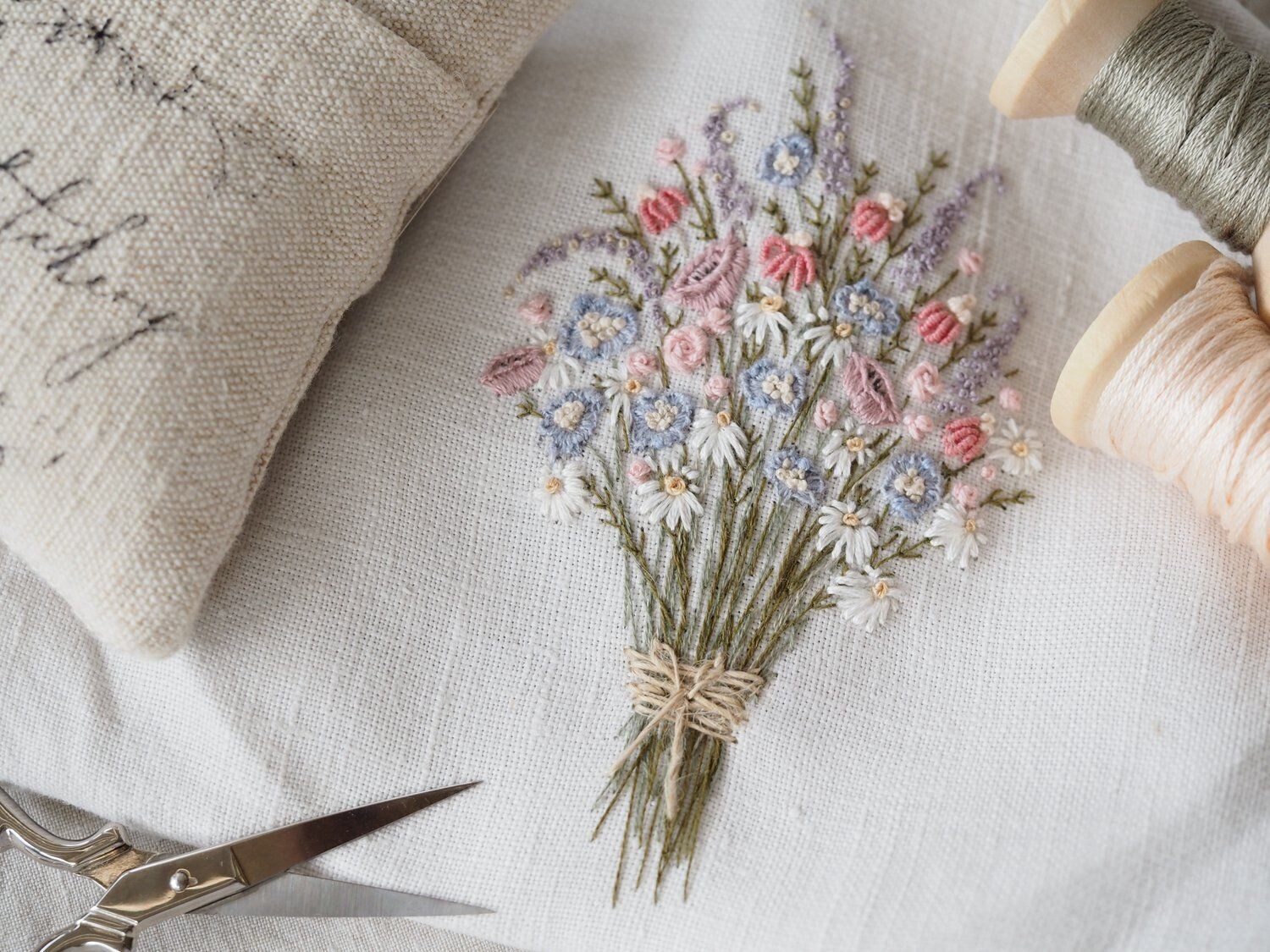 Wildflower Bouquet Embroidery Kit