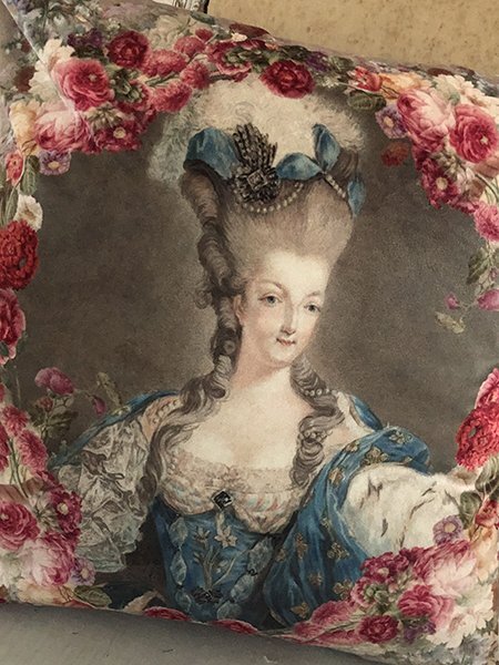 Velvet Cushion Extra Large Size Marie Antoinette