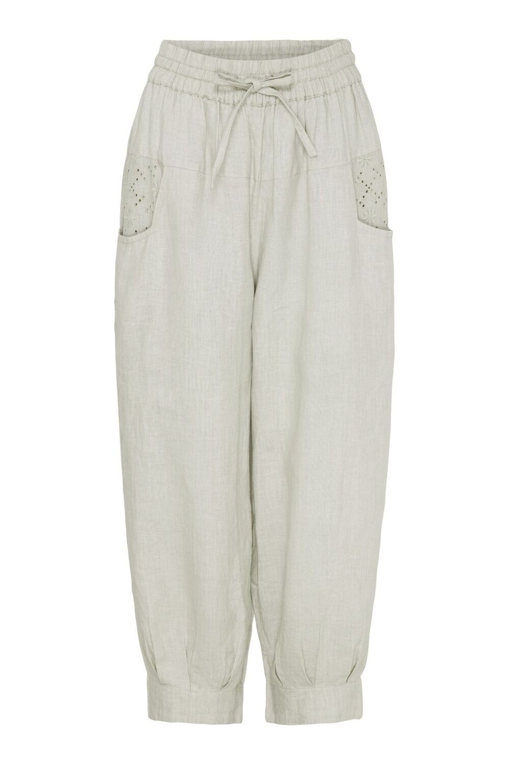 Femme Facon Catherine Linen Cropped Trousers