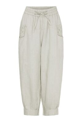 Femme Facon Catherine Linen Cropped Trousers