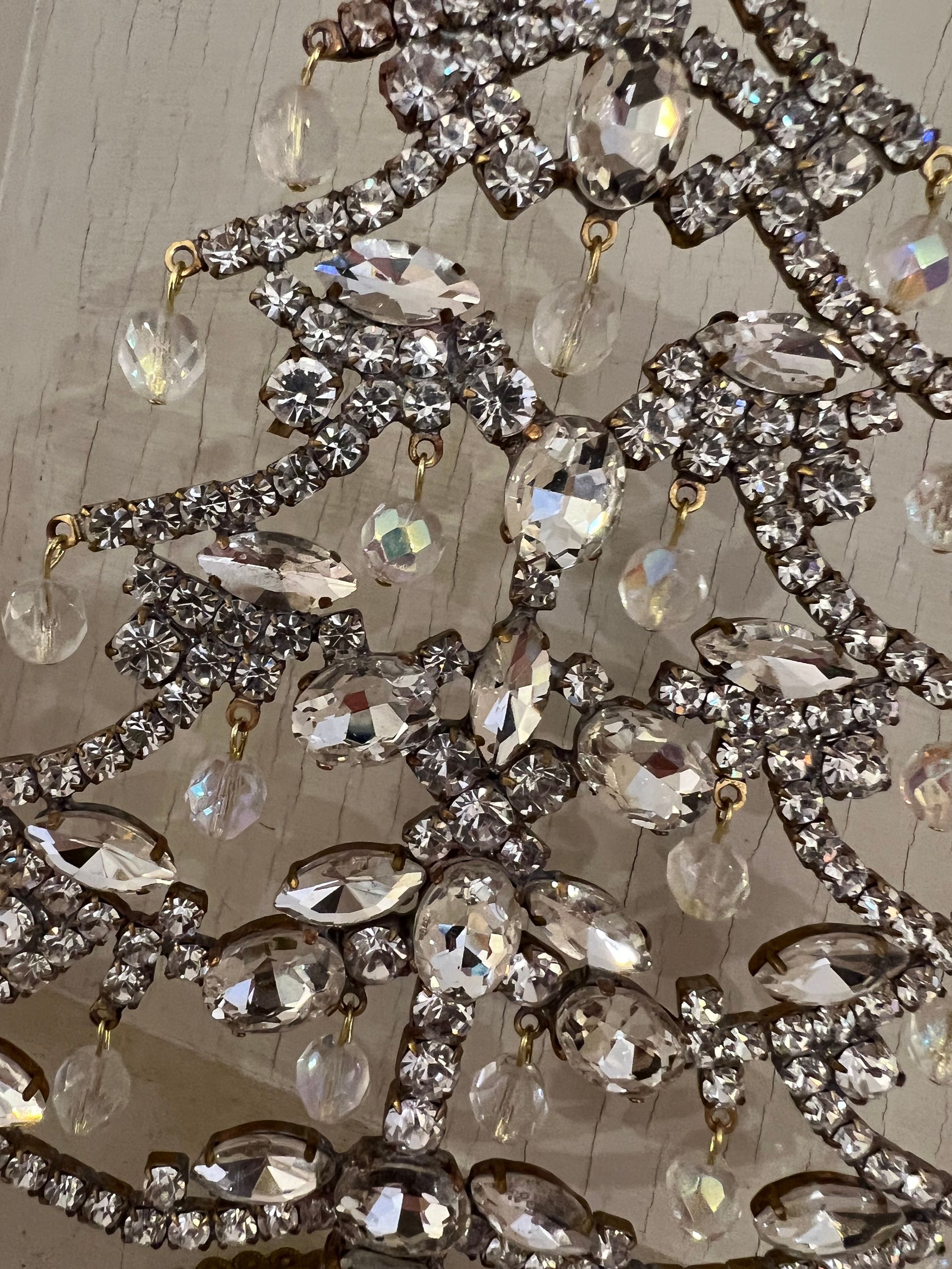 Handmade Glass Christmas Tree Clear with Baubles