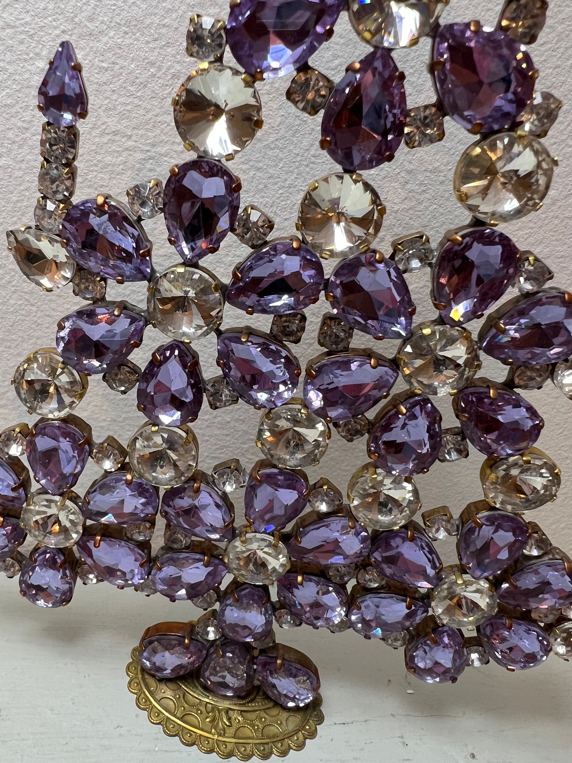 Handmade Glass Christmas Tree Large Pale Lilac