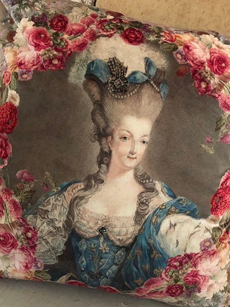 Velvet Square Cushion Marie Antoinette