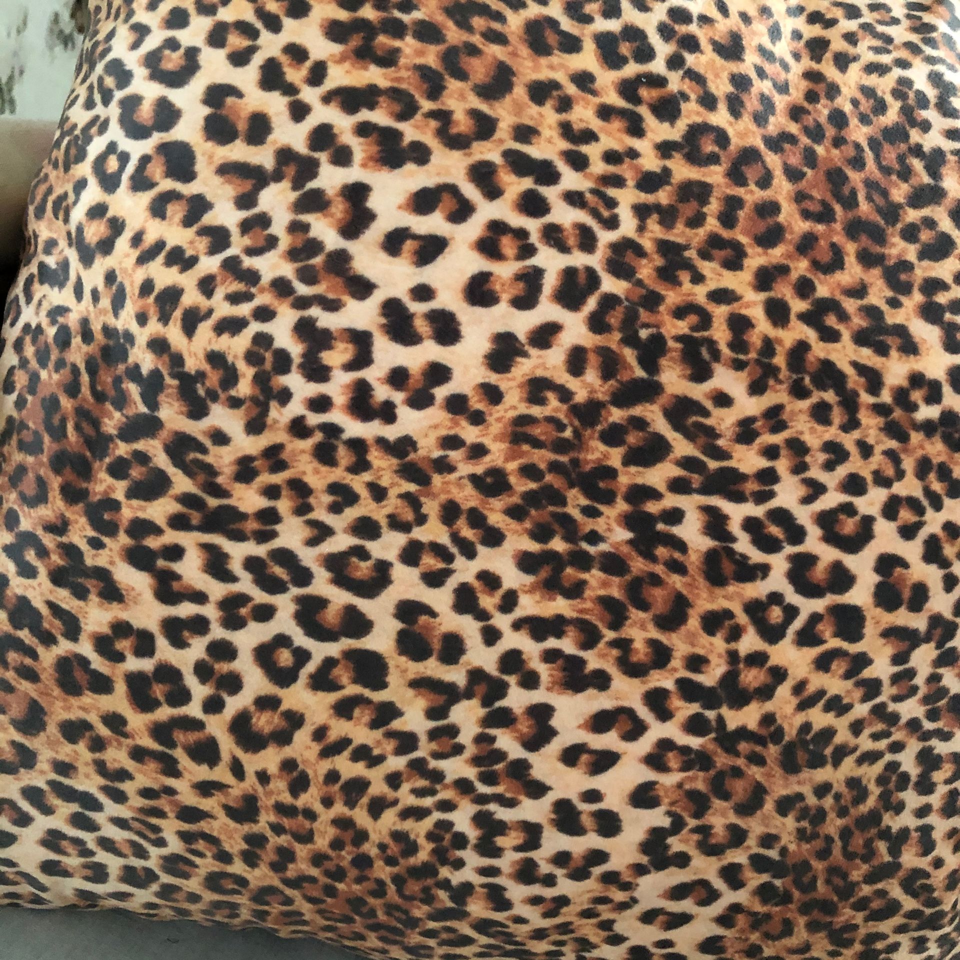 Velvet Square Cushion Leopard