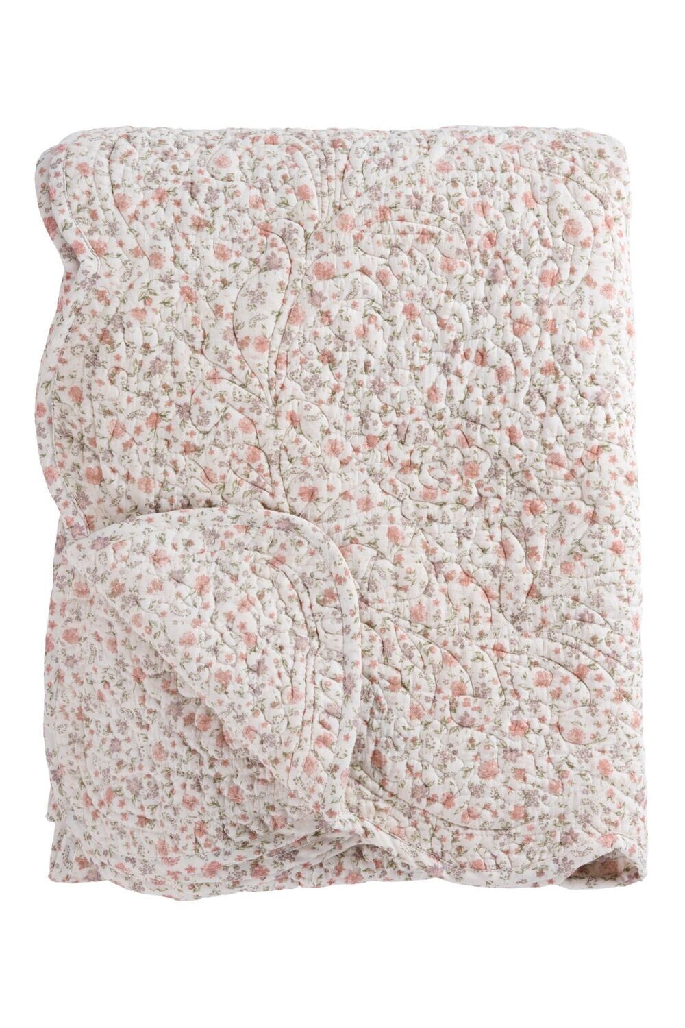 Femme Facon Rosy Blossom Quilted Throw