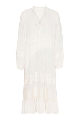 Femme Facon Mary Long Sleeve Cotton Maxi Dress White