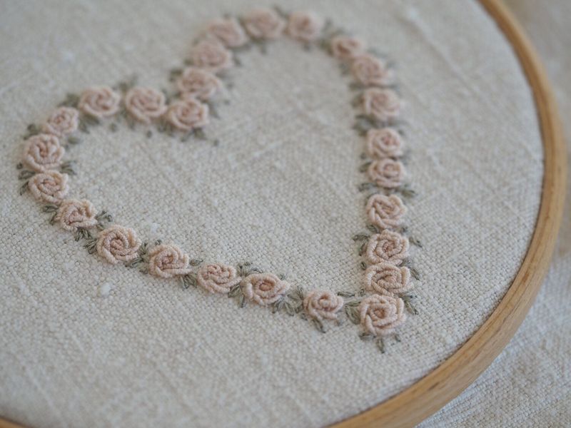 Rose Basket Garland Mini Embroidery Kit