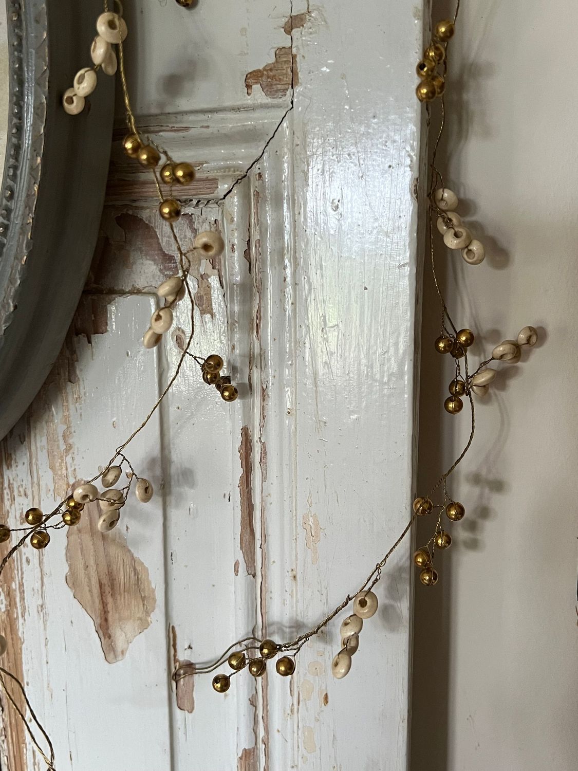 Hand Crafted Beaded Wire Christmas Garland