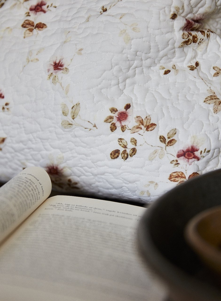 Anne-Mi  Vintage Bloom Quilted Cushion Square