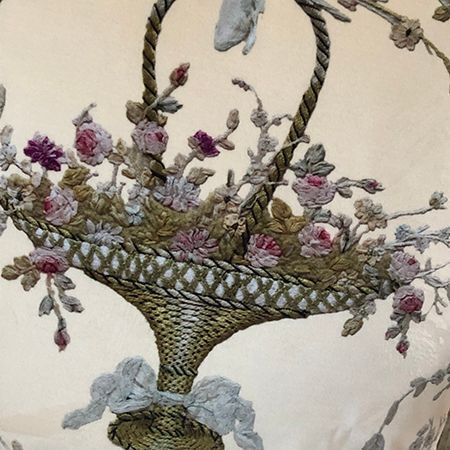 Velvet Square Cushion Large Basket