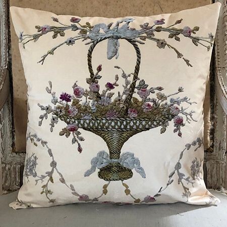 Velvet Square Cushion Large Basket