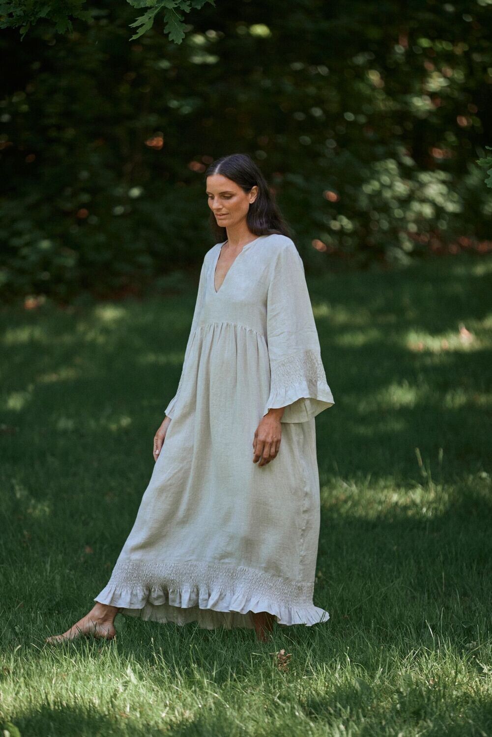 Anne-Mi  Linen Maxi Dress Natural