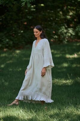 Anne-Mi  Linen Maxi Dress Natural