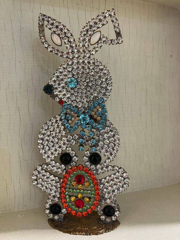 Handmade Crystal Easter Bunny Decoration A