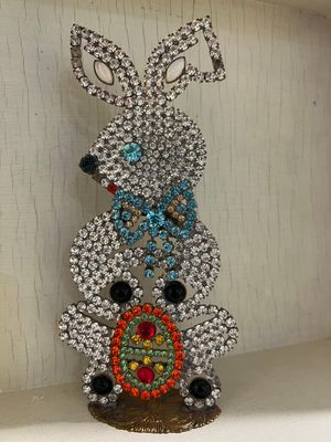 Handmade Crystal Easter Bunny Decoration A