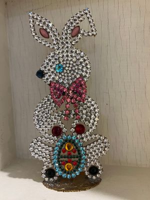 Handmade Crystal Easter Bunny Decoration C