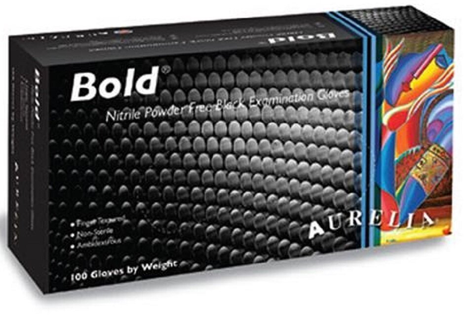 Aurelia Bold Black Nitrile PF M x100