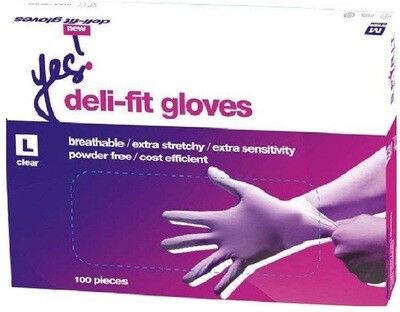 Deli Fit Clear Gloves Medium PF X100