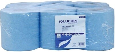 Lucart Blue Skytech Centrefeed rolls 2ply 6x150m