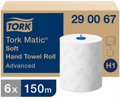 Tork Matic HT 290067 2ply White 150M x6