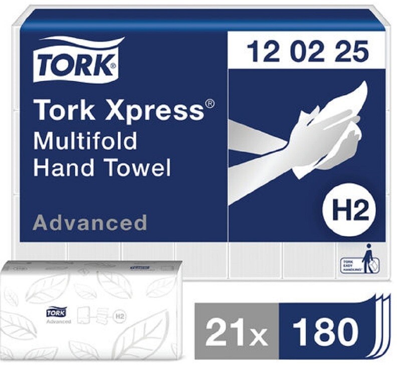 Tork 120225 Xpress Mfold H/T 2ply Wh H2