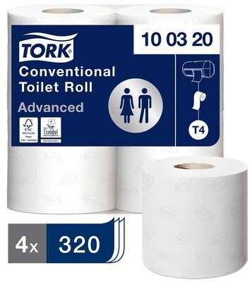 Tork Conventional 2 Ply T/Roll 396 Sht x4