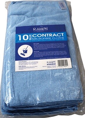 Contract Microfibre Cloth 40x40cm ..Pack 10