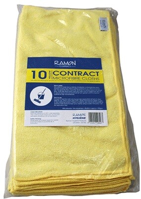 Microfibre Cloth Contract 1x10 Yellow