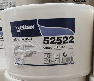 Celtex 2Ply White Wiper Roll 26.5cm x 760