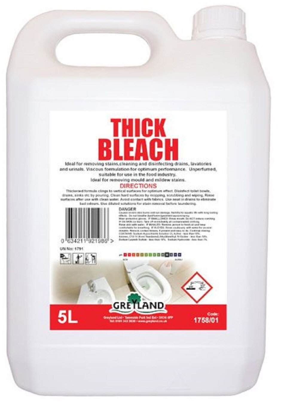 Thick Bleach Extraclor Domestic x5ltr (G)