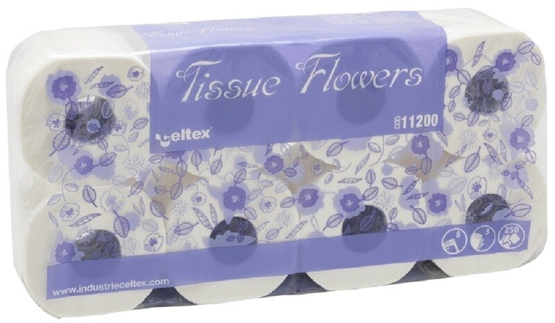 Celtex 3Ply T/Roll Flowers 250 Sheet x 72 Rolls